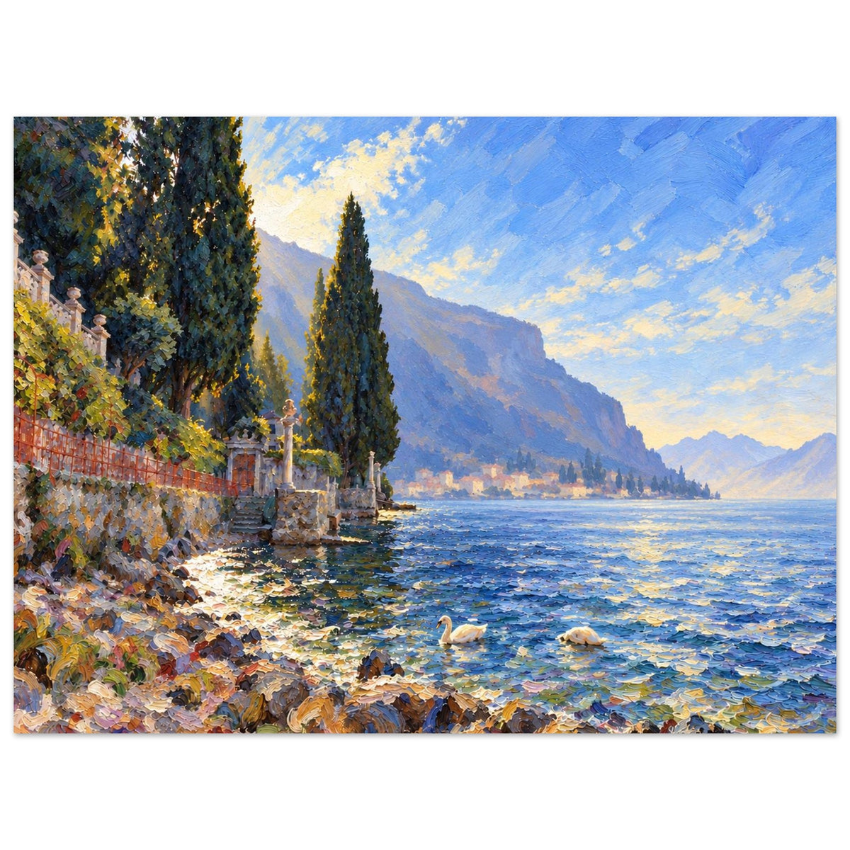 Como Shore I unframed Fine Art Poster, 16 × 12 inches, Gelato front-view product preview.
