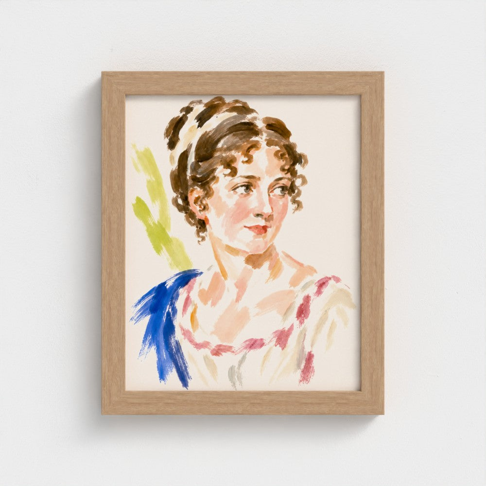 Jane Austen — 8 × 10 inch portrait in a Natural classic frame, Prodigi product preview