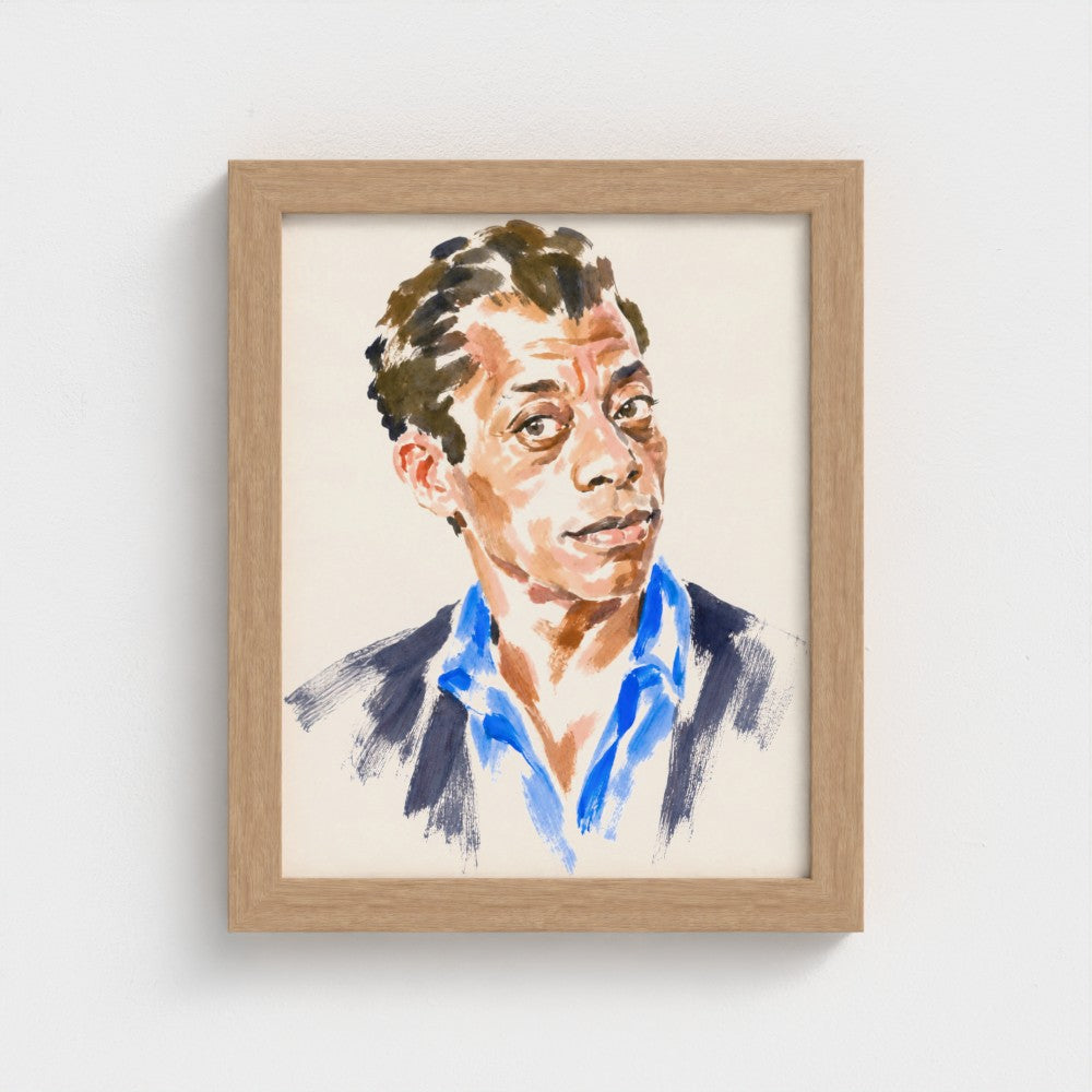 James Baldwin — 8 × 10 inch portrait in a Natural classic frame, Prodigi product preview