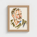 Ernest Hemingway — 8 × 10 inch portrait in a Natural classic frame, Prodigi product preview