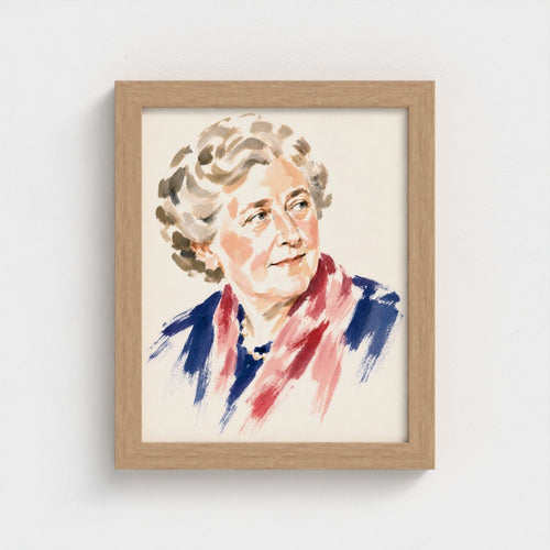 Agatha Christie — 8 × 10 inch portrait in a Natural classic frame, Prodigi product preview