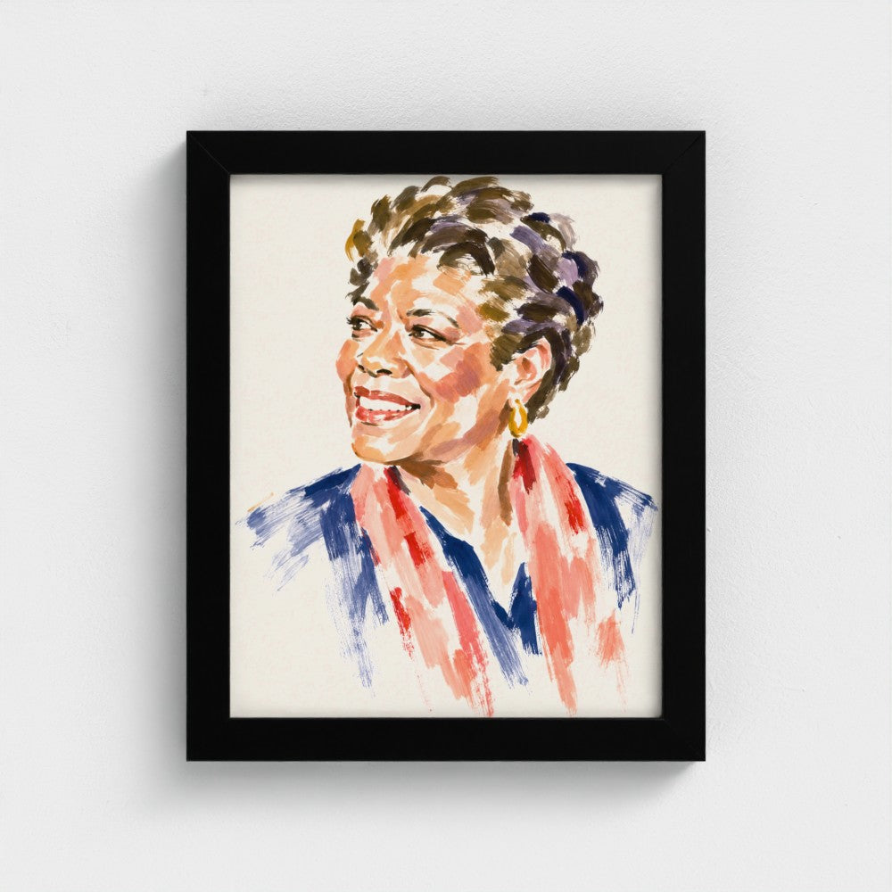 Maya Angelou — 8 × 10 inch portrait in a Black classic frame, Prodigi product preview