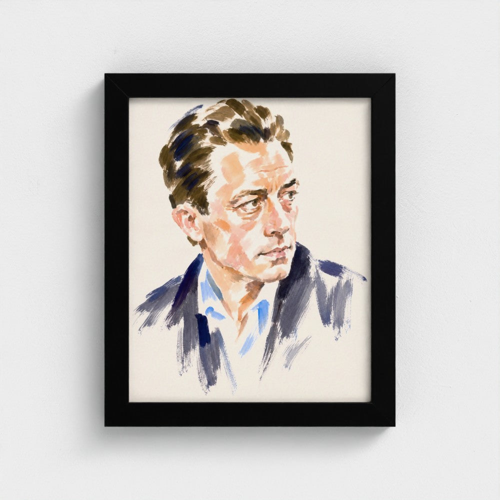 Albert Camus — 8 × 10 inch portrait in a Black classic frame, Prodigi product preview