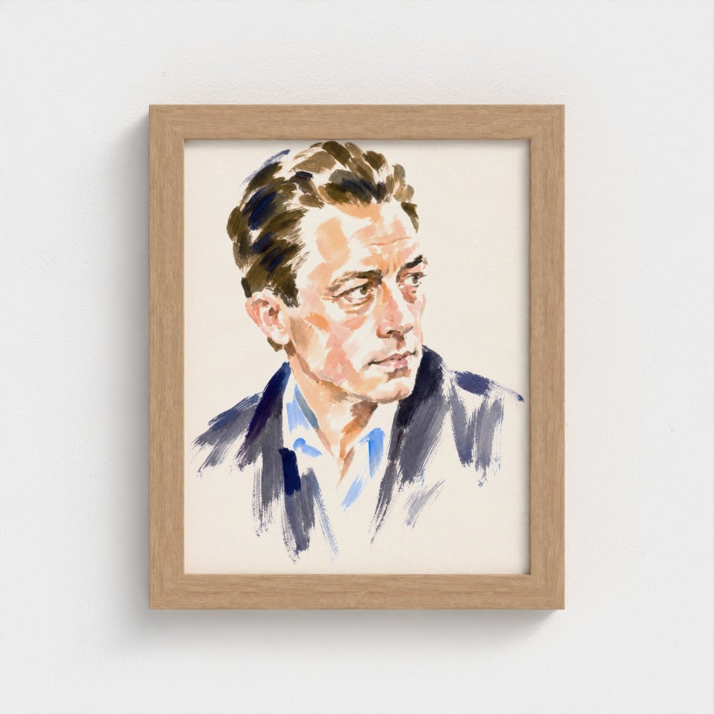 Albert Camus — 8 × 10 inch portrait in a Natural classic frame, Prodigi product preview