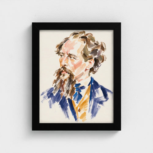 Charles Dickens — 8 × 10 inch portrait in a Black classic frame, Prodigi product preview