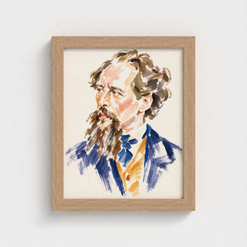 Charles Dickens — 8 × 10 inch portrait in a Natural classic frame, Prodigi product preview