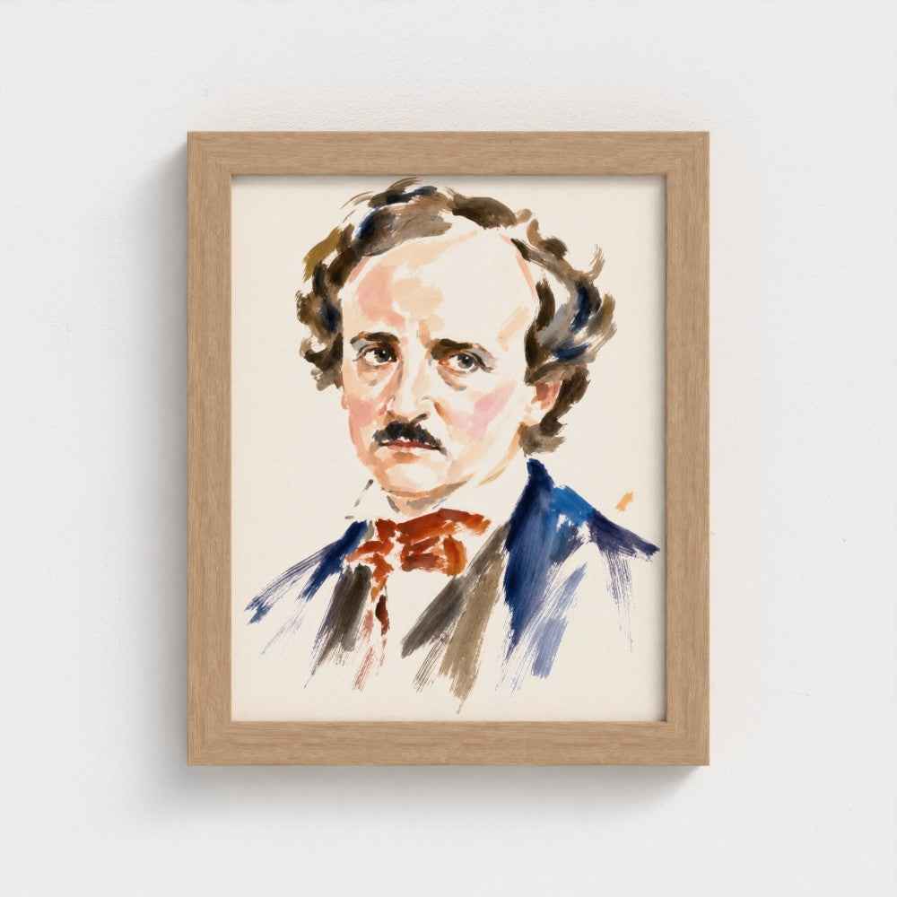 Edgar Allan Poe — 8 × 10 inch portrait in a Natural classic frame, Prodigi product preview