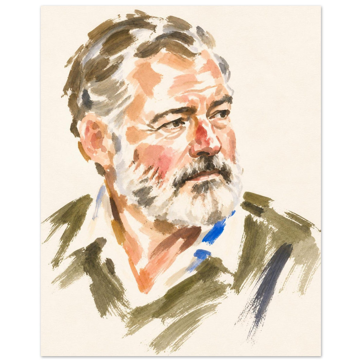 Ernest Hemingway — 8 × 10 inch unframed fine art portrait print, Gelato product preview