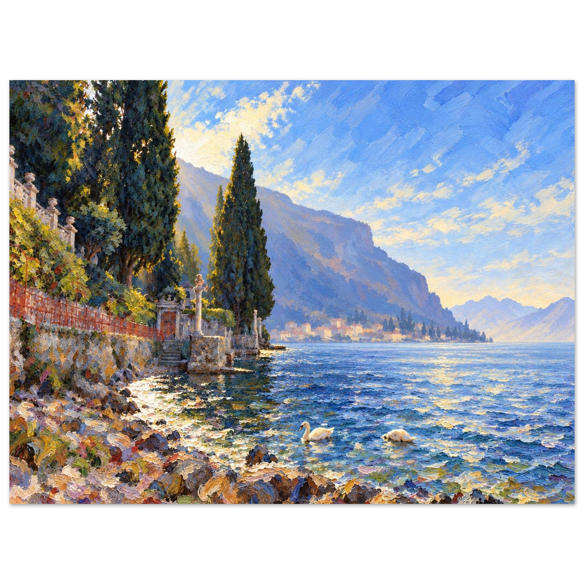 Como Shore I unframed Fine Art Poster, 24 × 18 inches, Gelato front-view product preview.