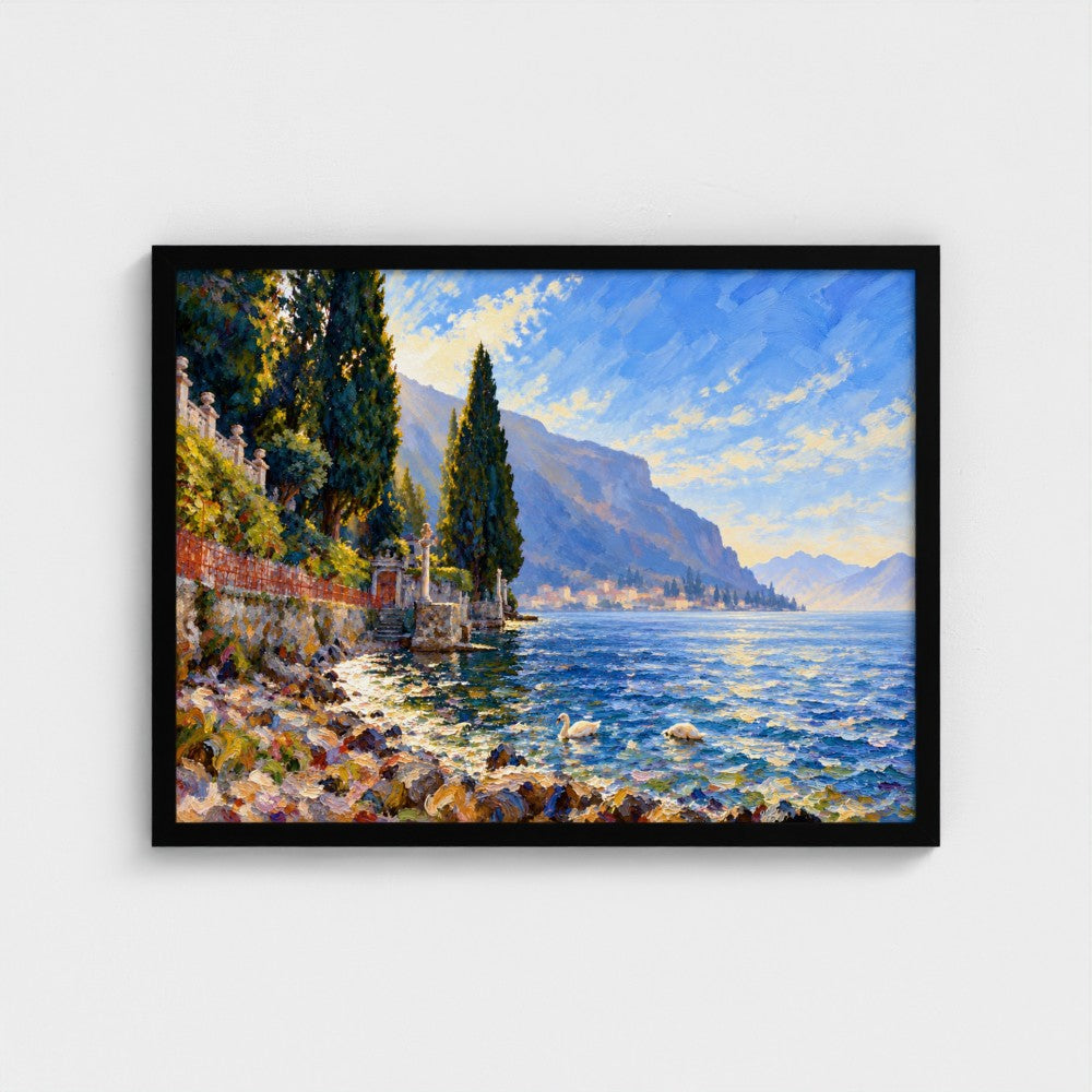 Como Shore I framed art print, 24 × 18 inches, Black frame, supplier Head On landscape preview.