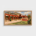 Desert Geometry I — 24 × 12 inch landscape art print in a Natural Classic frame, without a mat; supplier product preview.